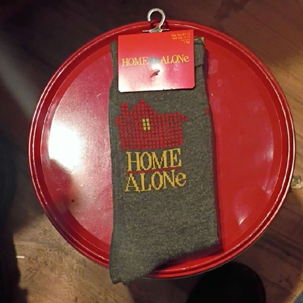 Gray Home Alone Socks